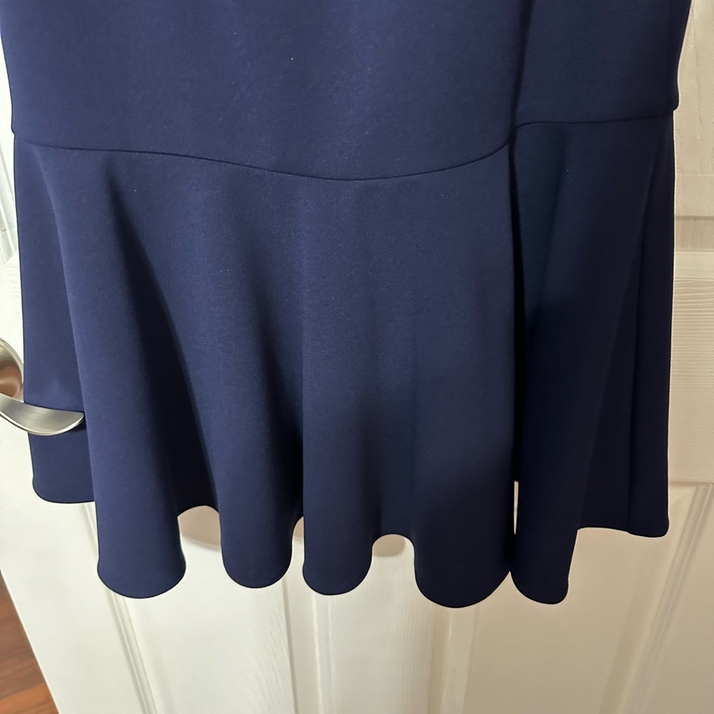 Vince Camuto Off Shoulder Crepe Flounced Cocktail Dress - Picture 7 of 15